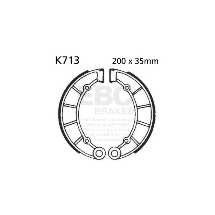 Zapatas de freno moto EBC K713