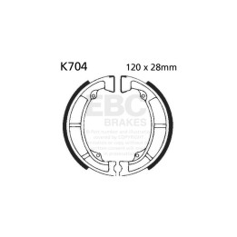 Zapatas de freno moto EBC K704 | Recambio freno de tambor