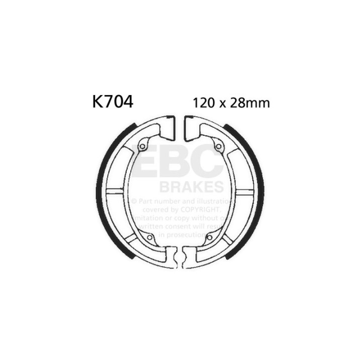 Zapatas de freno moto EBC K704