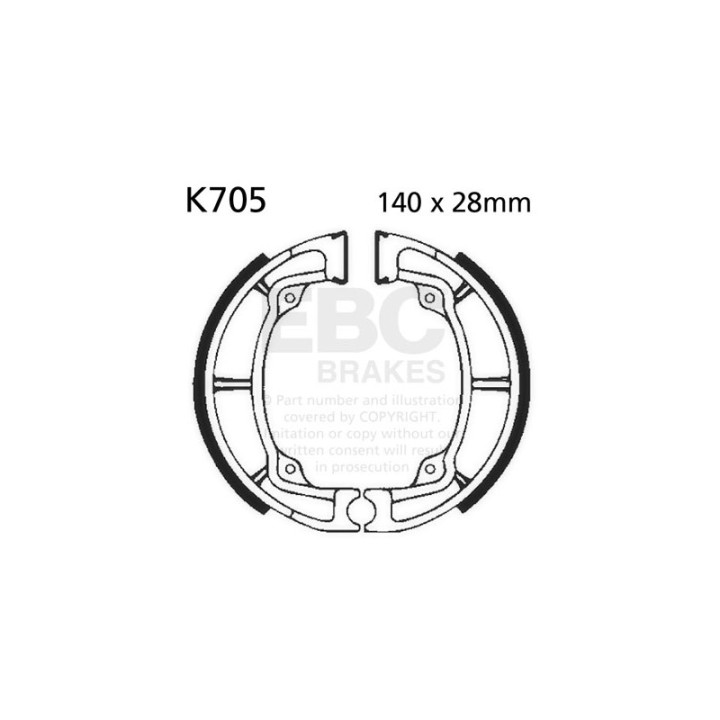 Zapatas de freno moto EBC K705
