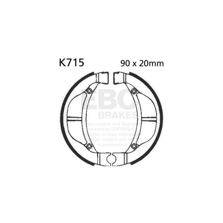 Zapatas de freno moto EBC K715
