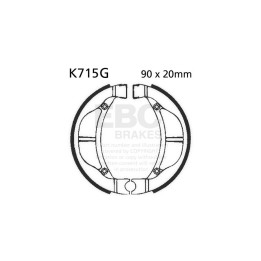 Zapatas moto EBC ranuradas K715G | Para off-road, quad y UTV
