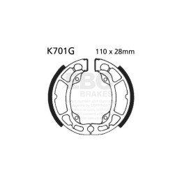 Zapatas moto EBC ranuradas K701G | Para off-road, quad y UTV