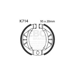 Zapatas de freno moto EBC K714 | Recambio freno de tambor