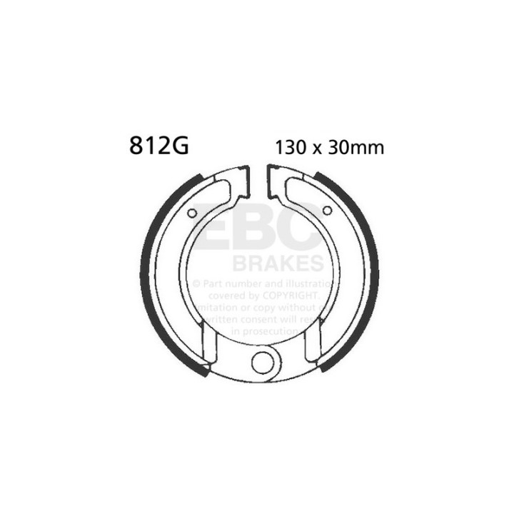 Zapatas de freno moto EBC ranuradas 812G