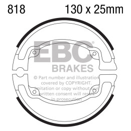 Zapatas de freno moto EBC 818 | Recambio freno de tambor