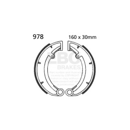 Zapatas de freno moto EBC 978 | Recambio freno de tambor