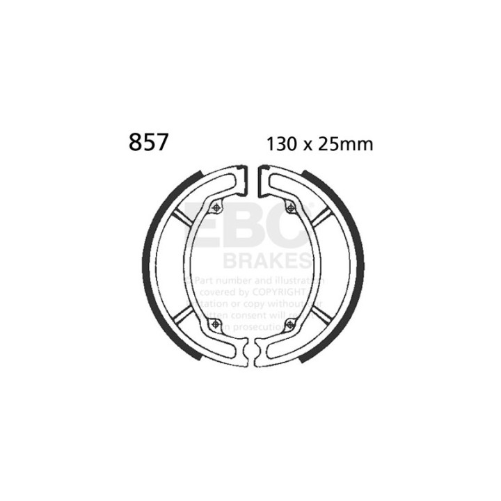 Zapatas de freno moto EBC 857