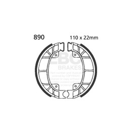 Zapatas de freno moto EBC 890 | Recambio freno de tambor