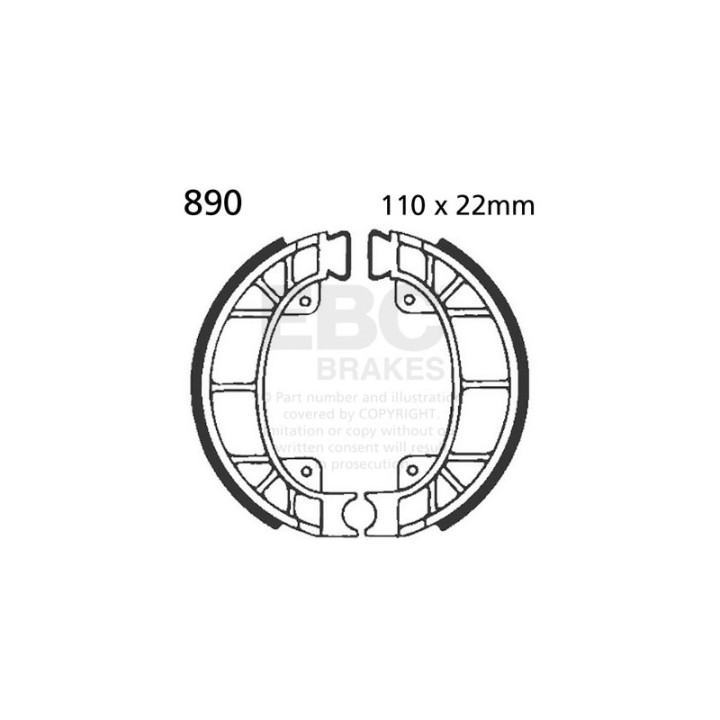 Zapatas de freno moto EBC 890