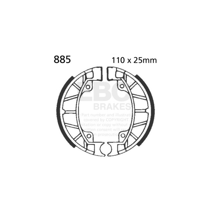 Zapatas de freno moto EBC 885