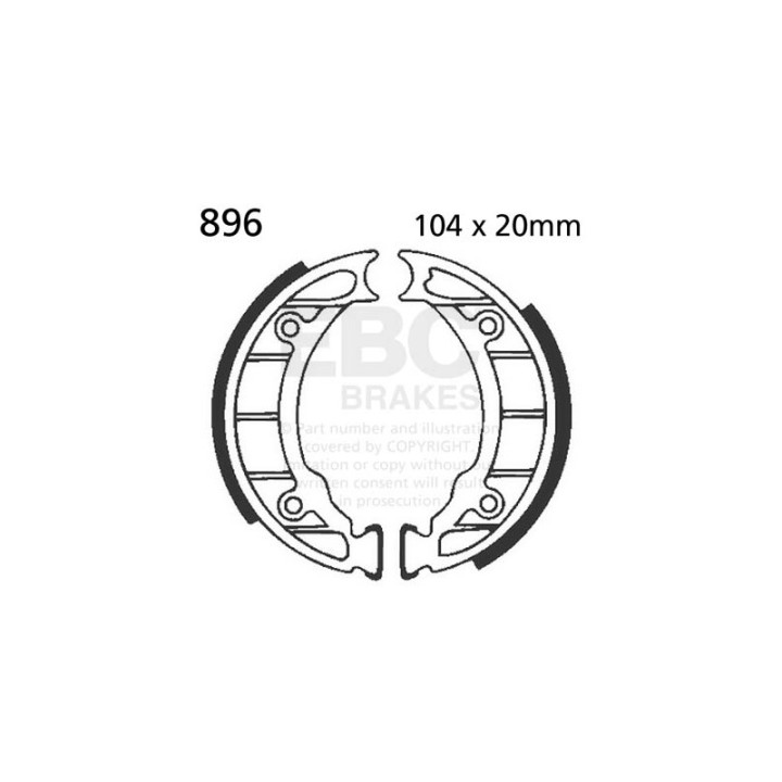 Zapatas de freno moto EBC 896