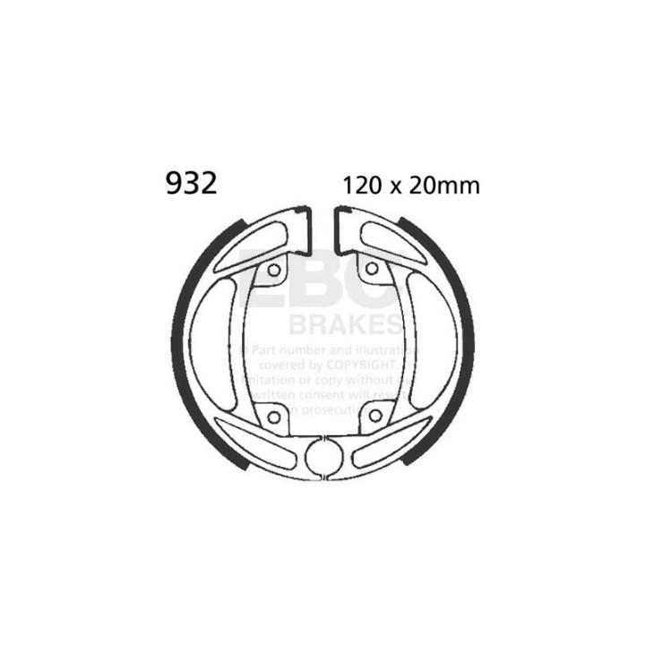 Zapatas de freno moto EBC 932