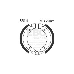 Zapatas de freno moto EBC S614 | Recambio freno de tambor