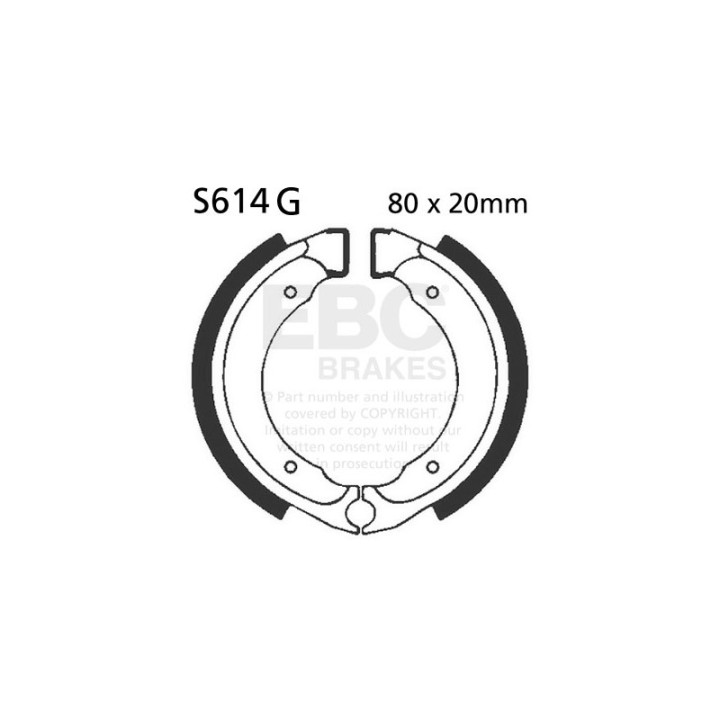 Zapatas de freno moto EBC ranuradas S614G