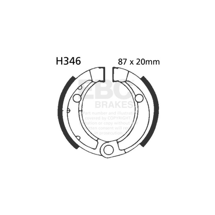 Zapatas de freno moto EBC H346