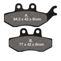 Pastillas moto EBC Orgánicas FA374 | Homologadas ECE R90
