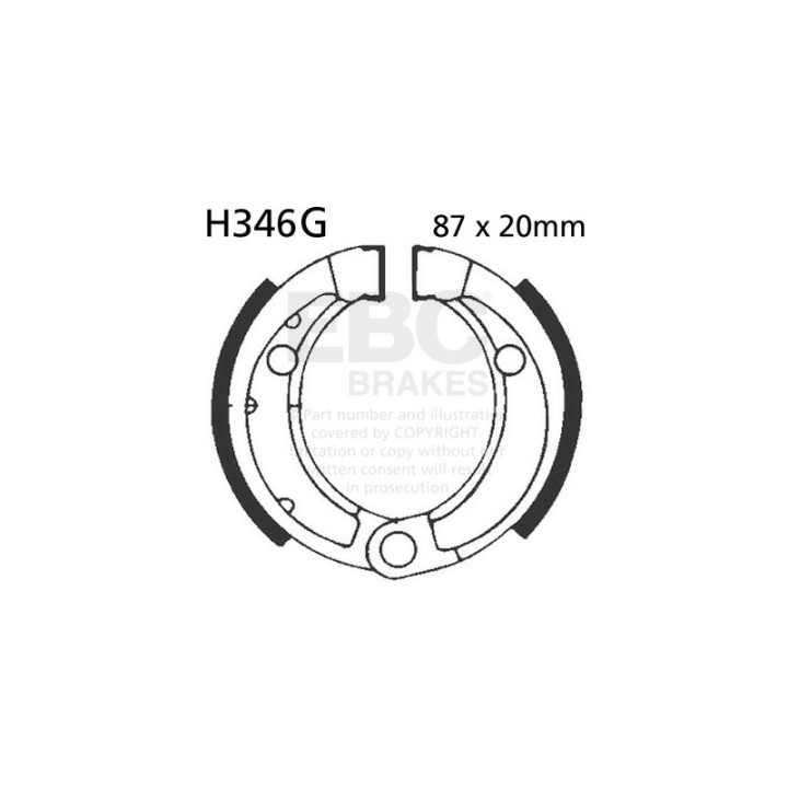 Zapatas de freno moto EBC ranuradas H346G