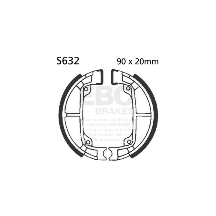 Zapatas de freno moto EBC S632