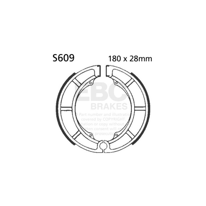 Zapatas de freno moto EBC S609