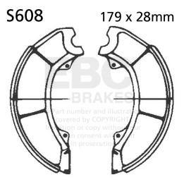 Zapatas de freno moto EBC S608 | Recambio freno de tambor