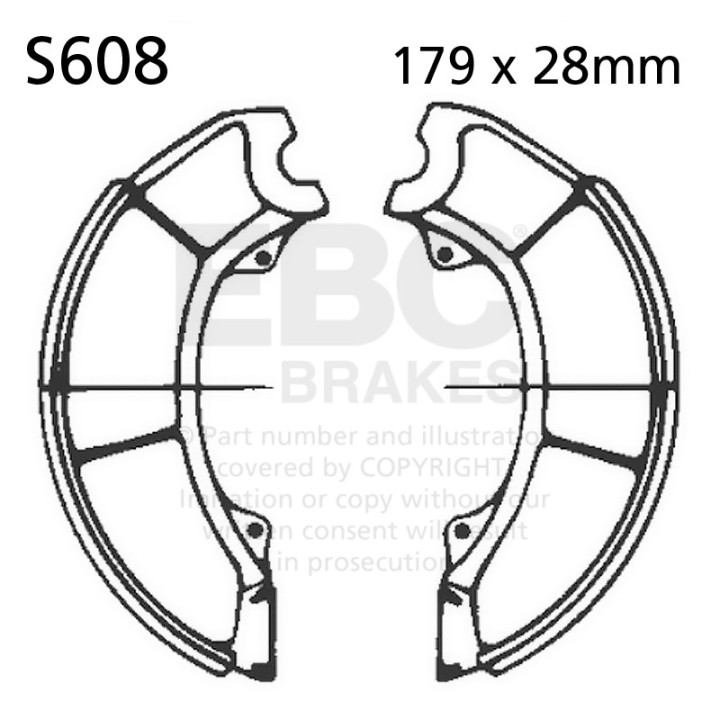 Zapatas de freno moto EBC S608