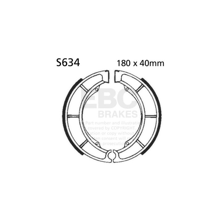 Zapatas de freno moto EBC S634