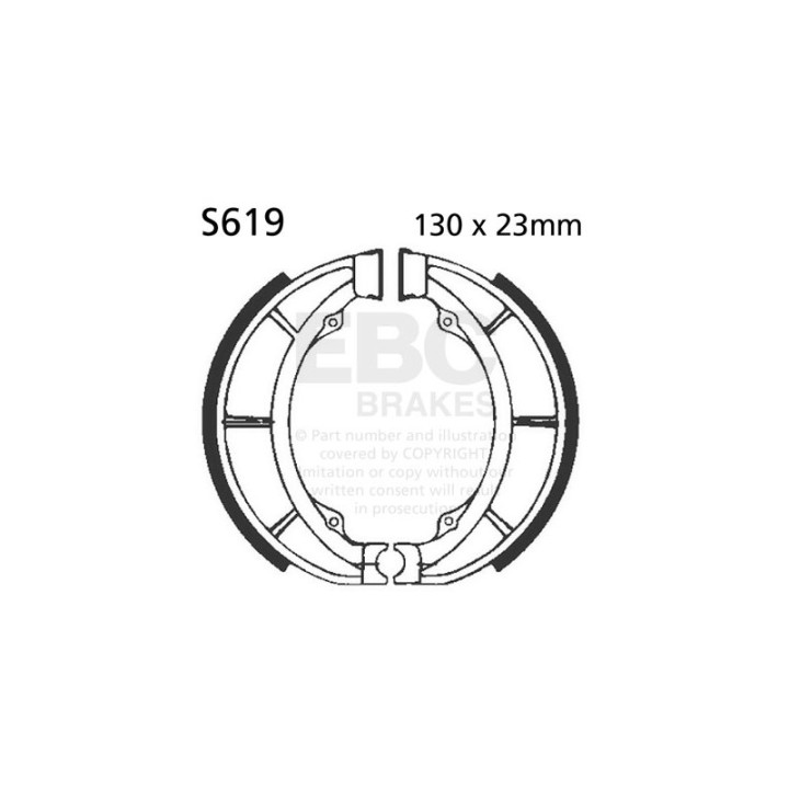 Zapatas de freno moto EBC S619