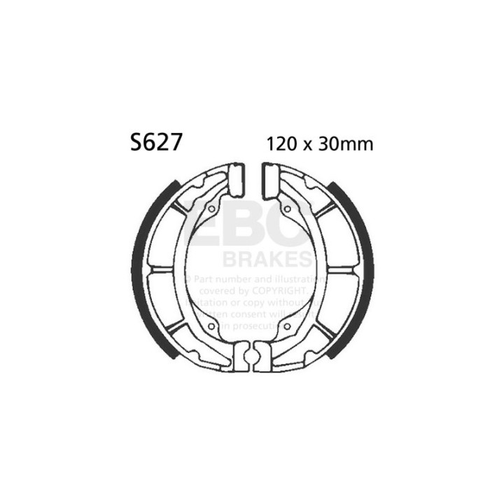 Zapatas de freno moto EBC S627