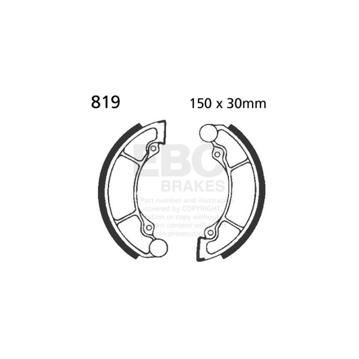 Zapatas de freno moto EBC 819