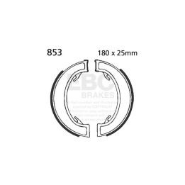 Zapatas de freno moto EBC 853 | Recambio freno de tambor