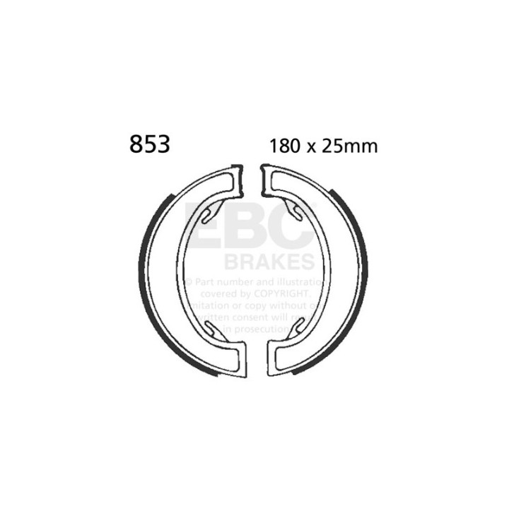 Zapatas de freno moto EBC 853