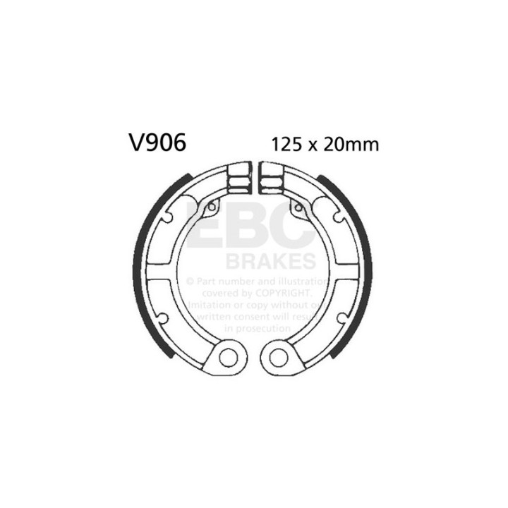 Zapatas de freno moto EBC V906