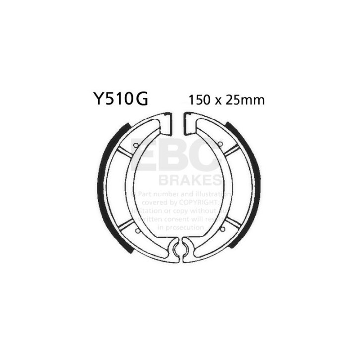 Zapatas de freno moto EBC ranuradas Y510G
