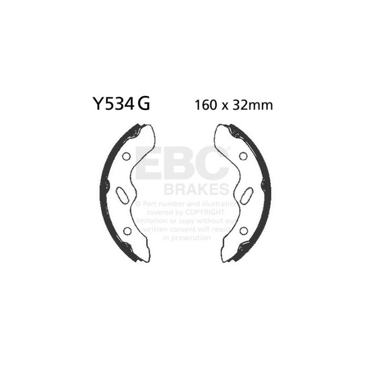 Zapatas de freno moto EBC ranuradas Y534G
