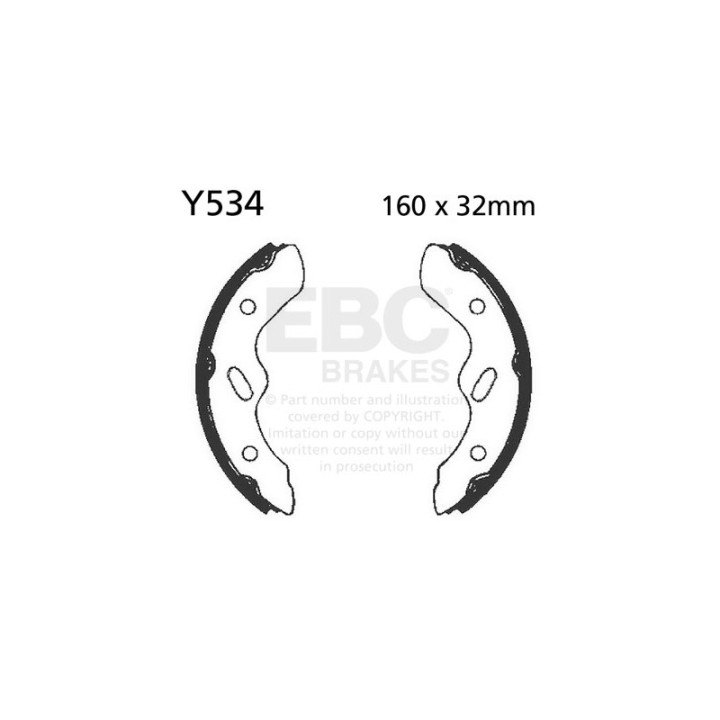 Zapatas de freno moto EBC Y534