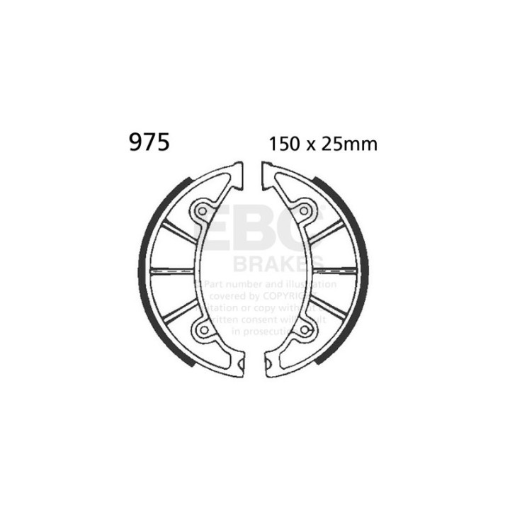 Zapatas de freno moto EBC 975