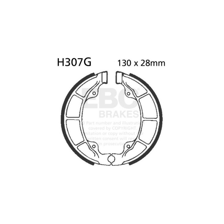 Zapatas de freno moto EBC ranuradas H307G