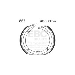 Zapatas de freno moto EBC 863 | Recambio freno de tambor