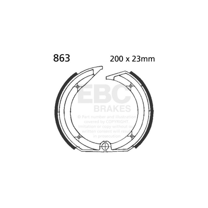 Zapatas de freno moto EBC 863