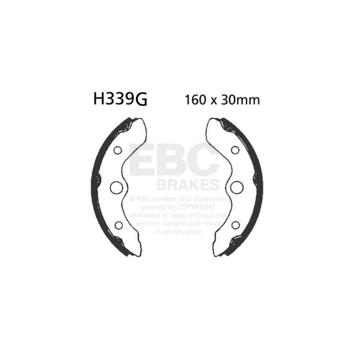 Zapatas de freno moto EBC ranuradas H339G