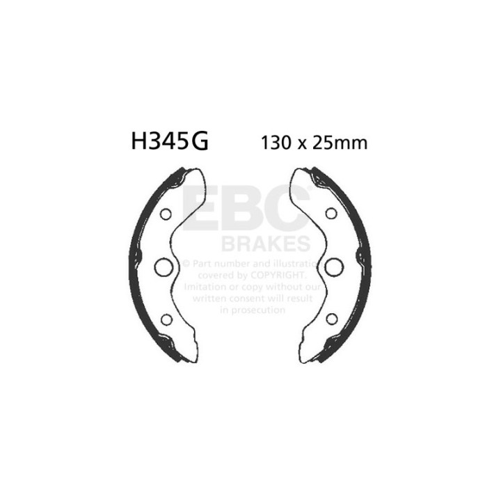 Zapatas de freno moto EBC ranuradas H345G