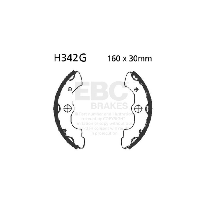 Zapatas de freno moto EBC ranuradas H342G