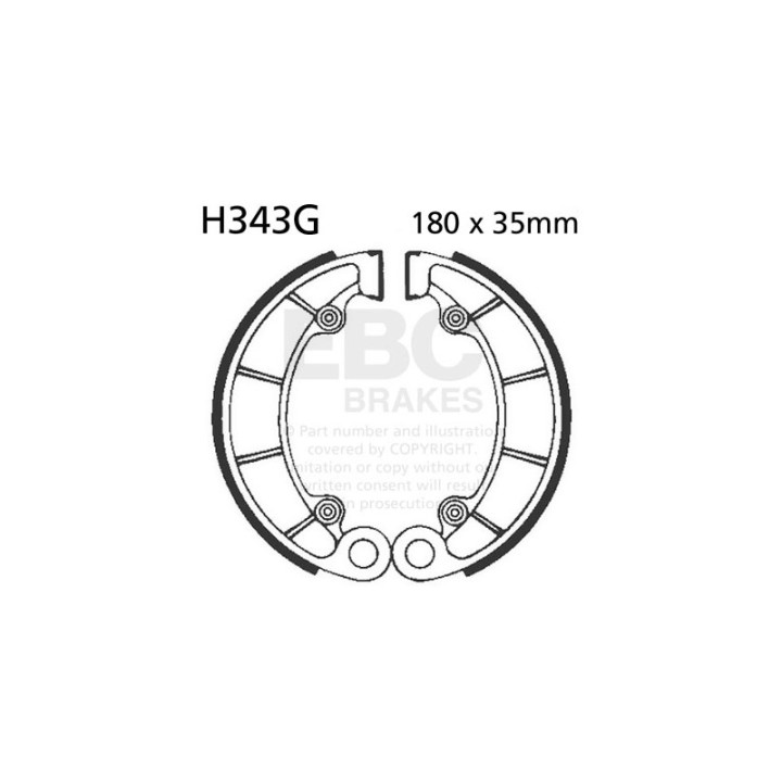Zapatas de freno moto EBC ranuradas H343G