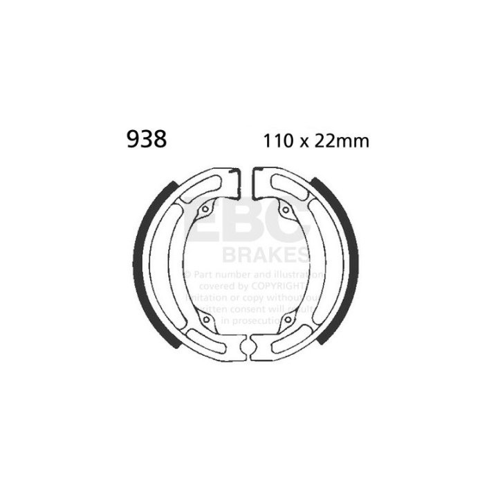 Zapatas de freno moto EBC 938