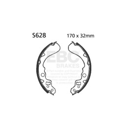 Zapatas de freno moto EBC S628 | Recambio freno de tambor