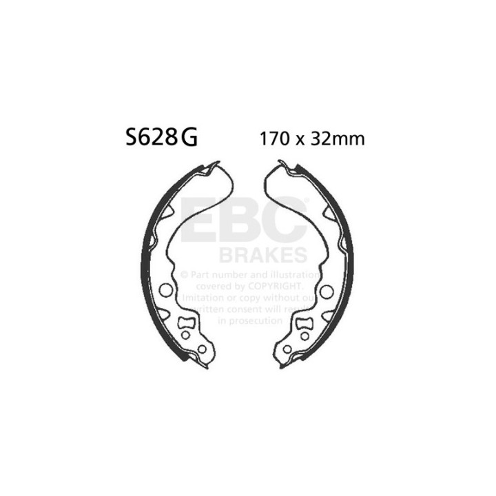 Zapatas de freno moto EBC ranuradas S628G