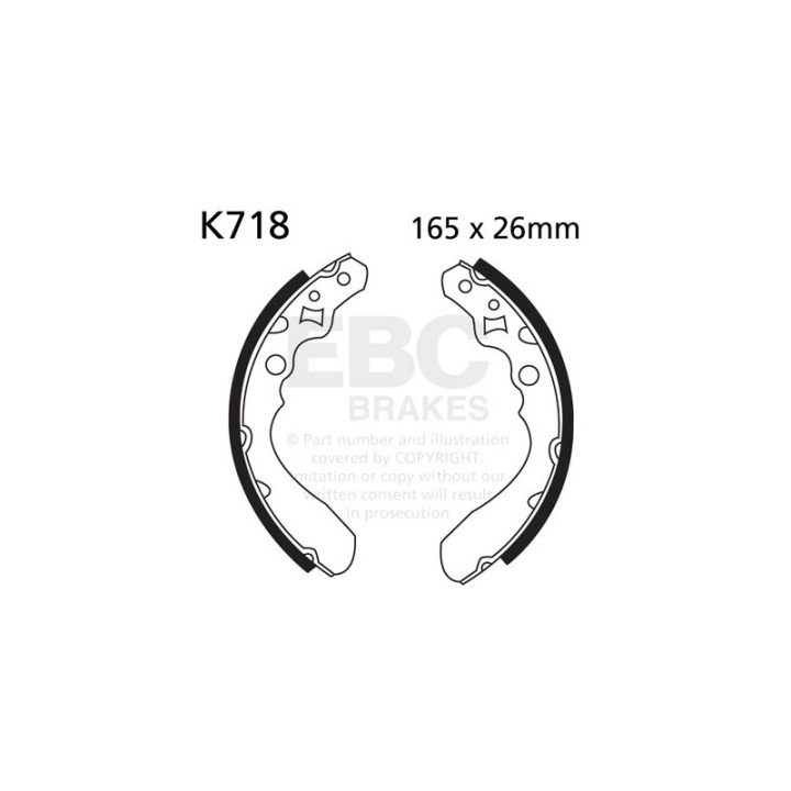 Zapatas de freno moto EBC K718