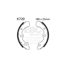 Zapatas de freno moto EBC K720 | Recambio freno de tambor