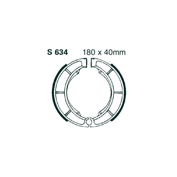 Zapatas de freno moto EBC ranuradas S634G